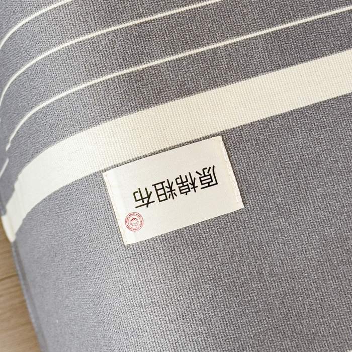 91家纺网 家纺一手货源 找家纺 仟网汇 2025新款活性印染无印纽扣原棉老粗布三件套 宁静灰