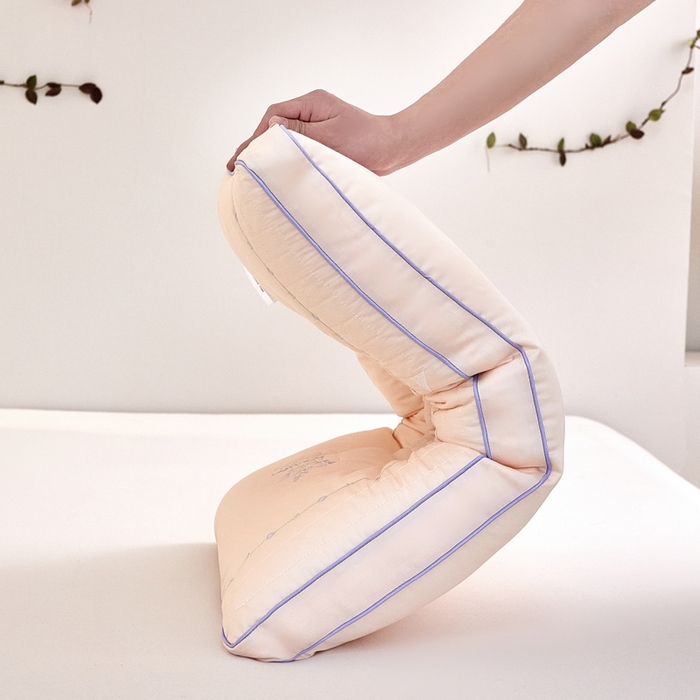 91家纺网 家纺一手货源 找家纺 爱尚家枕芯 2025新款薰衣草舒适承托养颈枕枕头枕芯 粉（48*74cm/只）