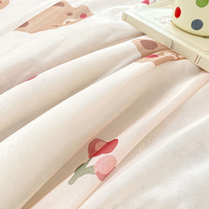 91家纺网 家纺一手货源 找家纺 顺顺家纺 2025新款凉感丝印花夏被空调被 熊熊之家