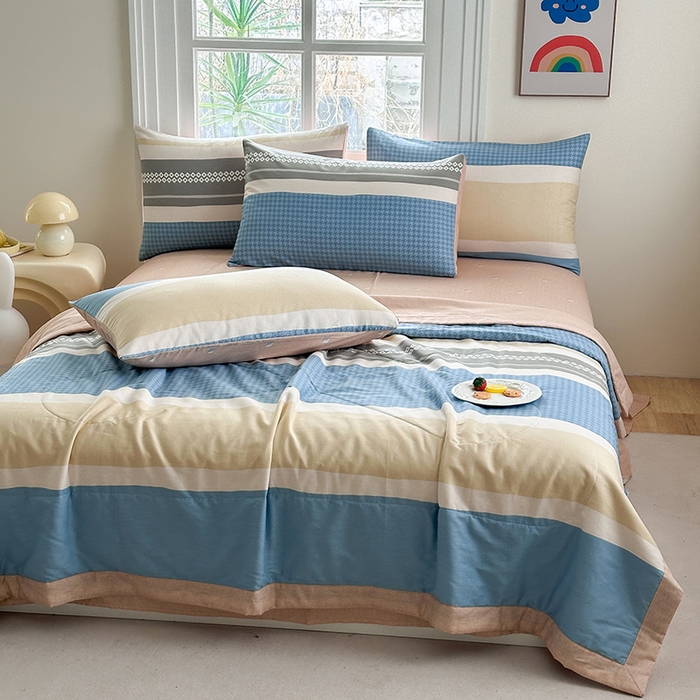 91家纺网 家纺一手货源 找家纺 瑜珠家纺 2025新款里外全棉棉花夏被 安东尼