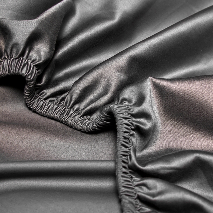 91家纺网 家纺一手货源 找家纺 秀色2025新款高端纯棉床笠单件全棉全包床套三件套100s新疆长绒棉酒店床垫保护套 梦易-帝王灰