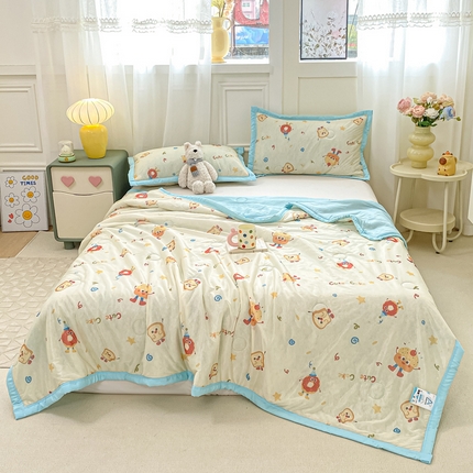 顺顺家纺 2025新款凉感丝印花夏被空调被 马克吐司