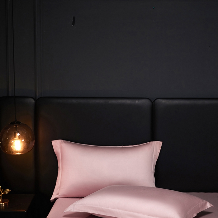 91家纺网 家纺一手货源 找家纺 秀色2025新款A类高端100s新疆长绒棉纯棉床单单件全棉单人贡缎加厚被单三件套 莫奈-玉颜粉