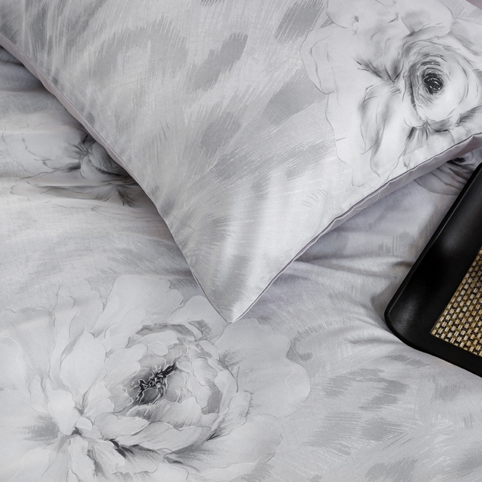 91家纺网 家纺一手货源 找家纺 帅露家纺 2025新款50S莱赛尔天丝印花四件套 豹纹诱惑-灰