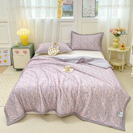 顺顺家纺 2025新款凉感丝印花夏被空调被 繁花世界