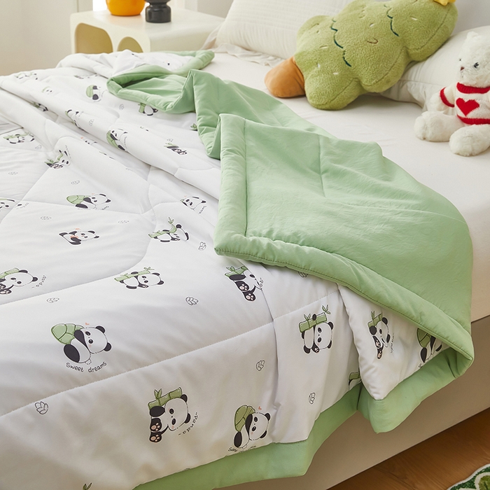 91家纺网 家纺一手货源 找家纺 中国龙家纺 2025新款舒爽柔小棉夏被被子被芯 熊有成竹