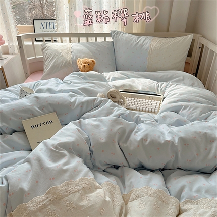 91家纺网 家纺一手货源 找家纺 （总）顾里家纺 2025新款简约小资系列云感双层纱四件套