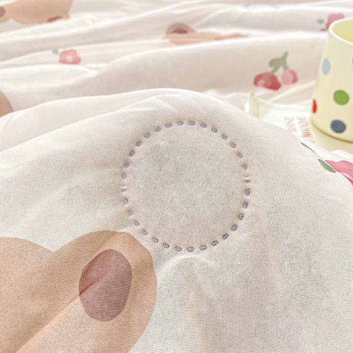 91家纺网 家纺一手货源 找家纺 顺顺家纺 2025新款凉感丝印花夏被空调被 熊熊之家