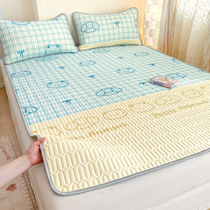 柒月家居 2025新款小清新乳胶凉席 好伙伴