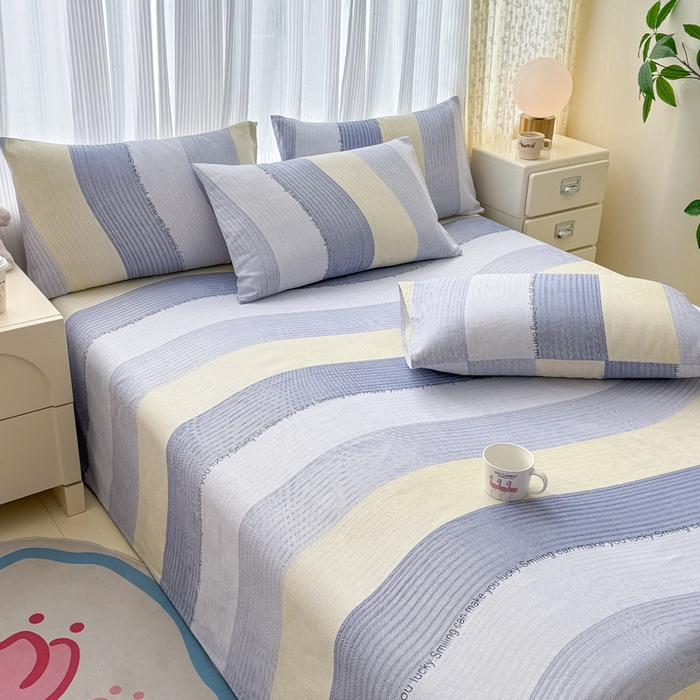 91家纺网 家纺一手货源 找家纺 仟网汇 2025新款老粗布床单粗布凉席老粗布单床单枕套单品 流年