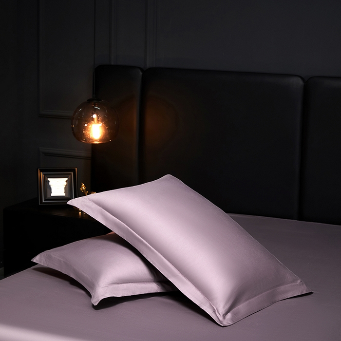 91家纺网 家纺一手货源 找家纺 秀色2025新款A类高端100s新疆长绒棉纯棉床单单件全棉单人贡缎加厚被单三件套 莫奈-香芋紫