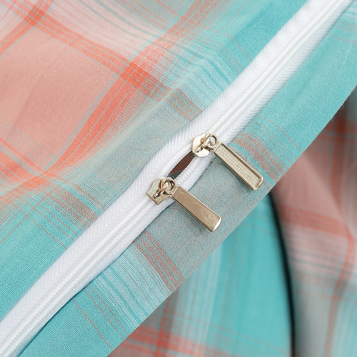 91家纺网 家纺一手货源 找家纺 喜四方 2025新款全棉色织水洗棉四件套 思域（绿）