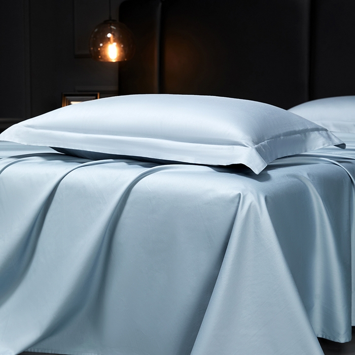 91家纺网 家纺一手货源 找家纺 秀色2025新款A类高端100s新疆长绒棉纯棉床单单件全棉单人贡缎加厚被单三件套 莫奈-郁兰