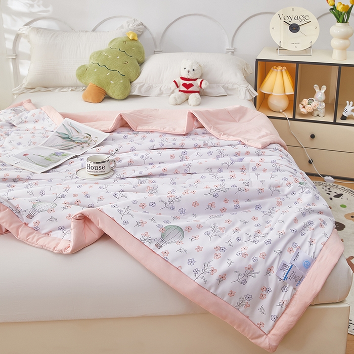 91家纺网 家纺一手货源 找家纺 中国龙家纺 2025新款舒爽柔小棉夏被被子被芯 暖花梦旅