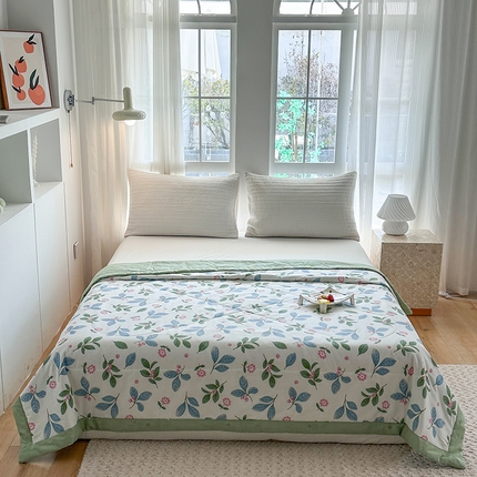 91家纺网 家纺一手货源 找家纺 （总）瑜珠家纺 2025新款里外全棉棉花夏被四件套纯棉夏凉被空调被夏季薄被子