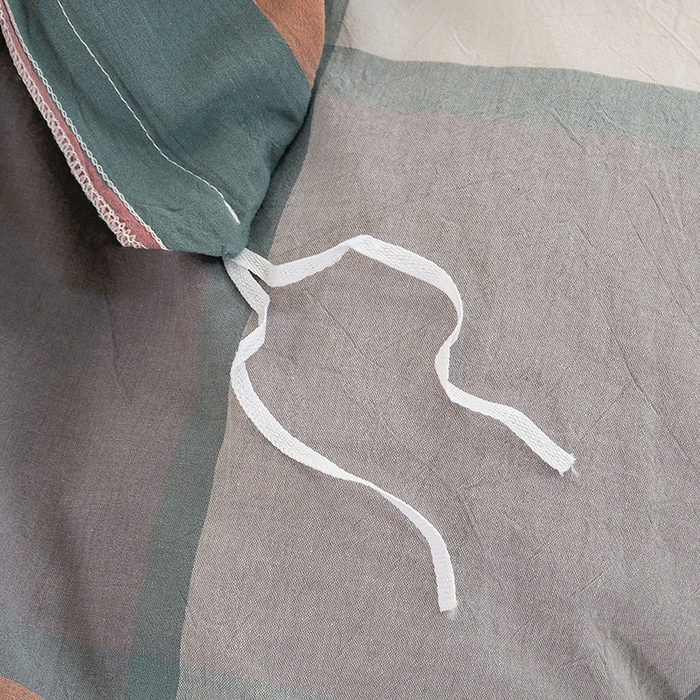 91家纺网 家纺一手货源 找家纺 喜四方 2025新款全棉色织水洗棉四件套 北欧风情（桔灰）