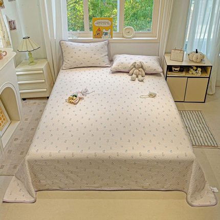 漫时光 2025新款全棉纯棉新疆棉花夹层单床盖 芭比兔