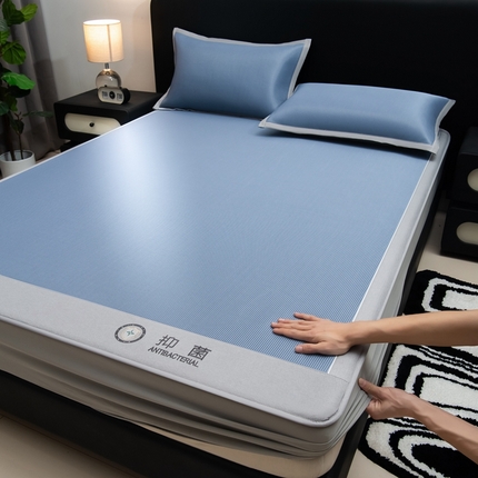 91家纺网 家纺一手货源 找家纺 （总）水云缦 2025新款抗菌碳光冰丝席