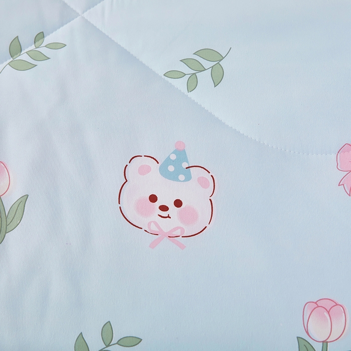 91家纺网 家纺一手货源 找家纺 中国龙家纺 2025新款舒爽柔小棉夏被被子被芯 温妮小熊