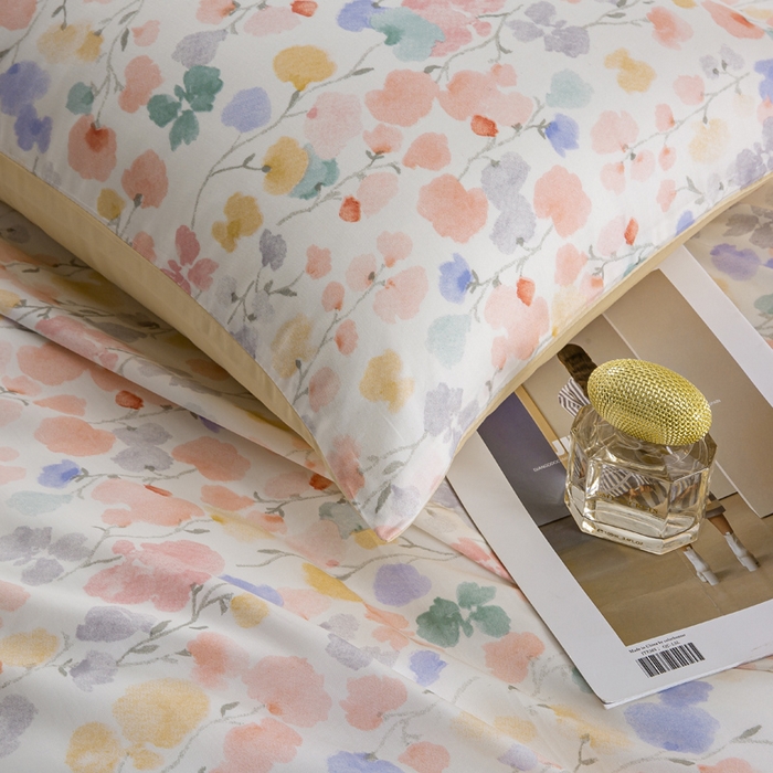 91家纺网 家纺一手货源 找家纺 帅露家纺 2025新款50S莱赛尔天丝印花四件套 含依