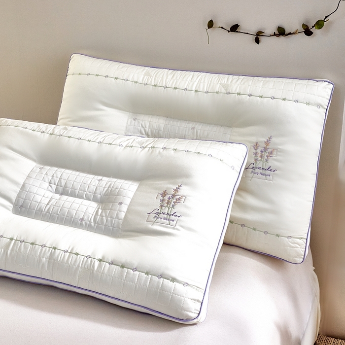 91家纺网 家纺一手货源 找家纺 爱尚家枕芯 2025新款薰衣草舒适承托养颈枕枕头枕芯 白（48*74cm/只）