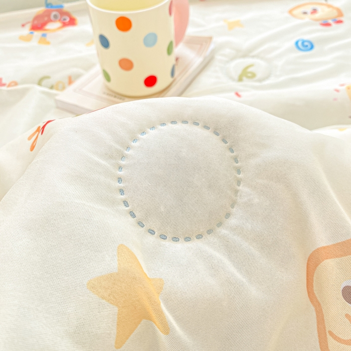 91家纺网 家纺一手货源 找家纺 顺顺家纺 2025新款凉感丝印花夏被空调被 马克吐司