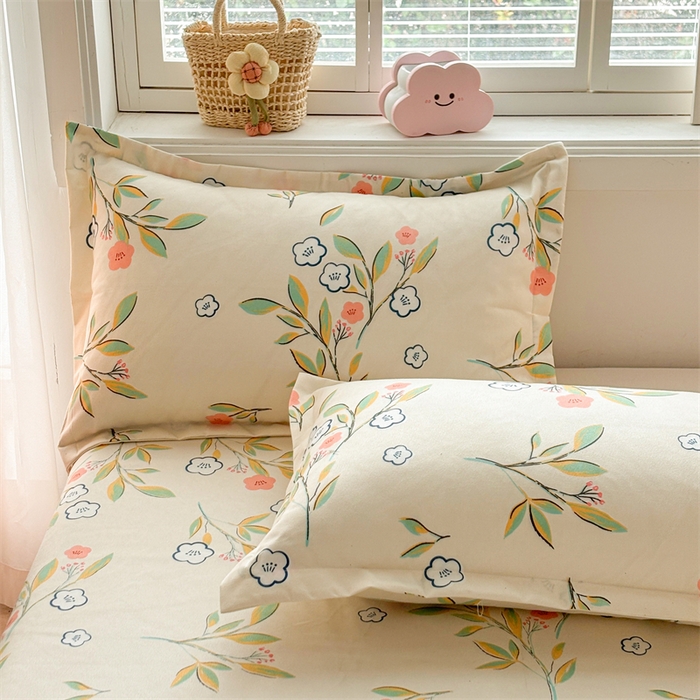 91家纺网 家纺一手货源 找家纺  爱一个家 2025新款植物羊绒四件套 恬静花开