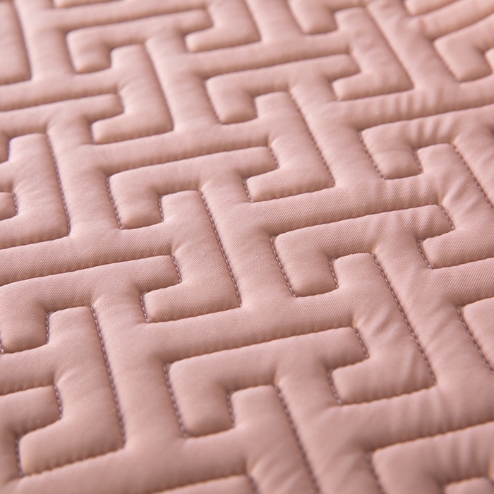 91家纺网 家纺一手货源 找家纺 美丽折2025夏季新品高端加厚全冰丝生物基乳胶凉席三件套 水洗天然乳胶凉席 豆沙T