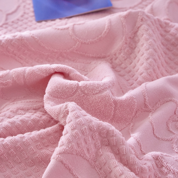 91家纺网 家纺一手货源 找家纺 爱港家纺 2025新款上海专版老式怀旧全棉A类纱布毛巾被 茶花-粉