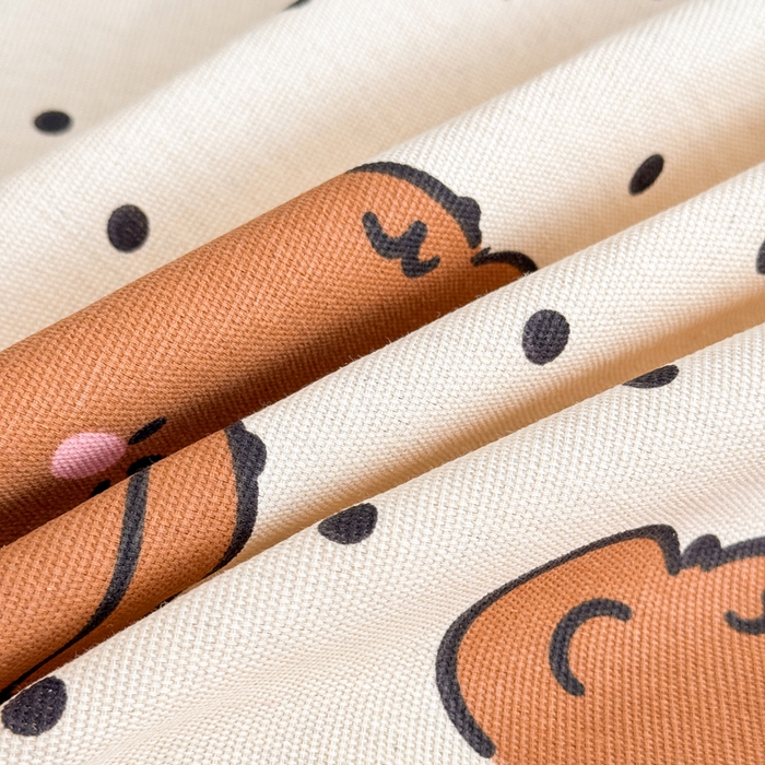 91家纺网 家纺一手货源 找家纺 仟网汇 2025全棉老粗布蕾丝花边三件套（无纺布手提包装） 波点萌熊