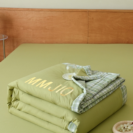 寐眠2025新款全棉水洗棉刺绣夏被【夏被四件套】 夏日初荷