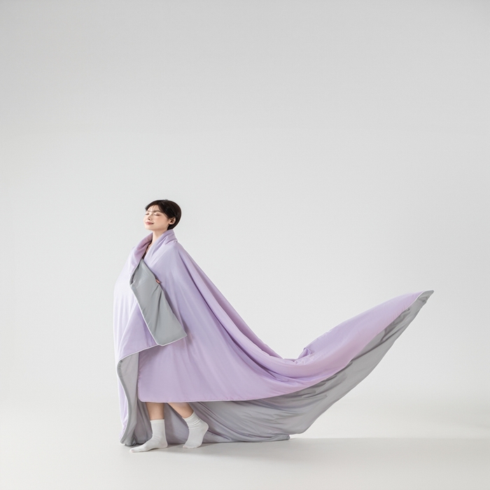 91家纺网 家纺一手货源 找家纺 潮邦家居 2025新款凉感丝夏被夏凉被空调被 梦幻紫拼灰