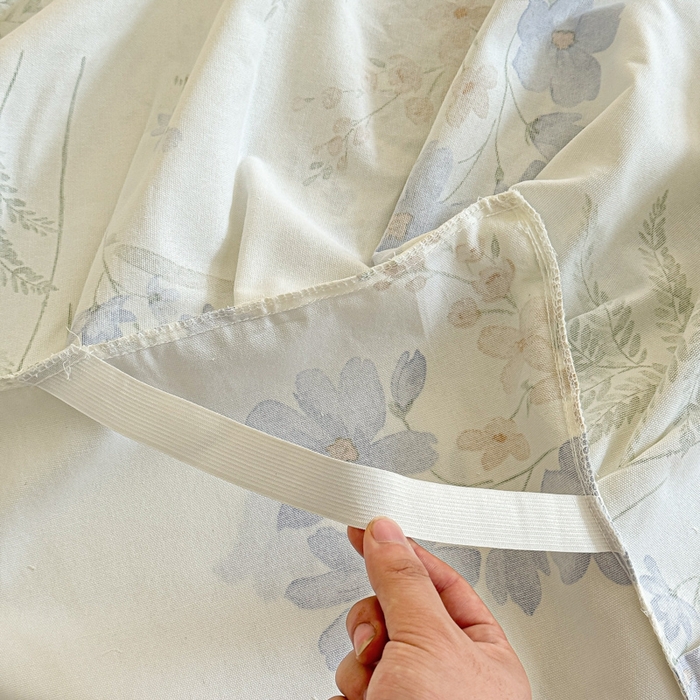 91家纺网 家纺一手货源 找家纺 布柔 2025新款100%全棉纯棉老粗布绣花印花凉席单品床裙 兰花