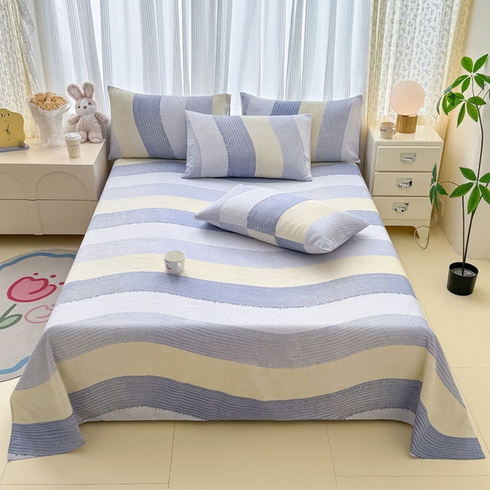 91家纺网 家纺一手货源 找家纺 仟网汇 2025新款老粗布床单粗布凉席老粗布单床单枕套单品 流年