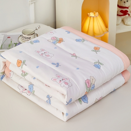 中国龙家纺 2025新款舒爽柔小棉夏被被子被芯 玫瑰花语