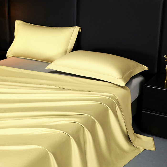 91家纺网 家纺一手货源 找家纺 秀色2025新款A类高端100s新疆长绒棉纯棉床单单件全棉单人贡缎加厚被单三件套 莫奈-奶茶米