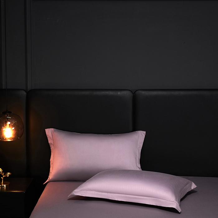 91家纺网 家纺一手货源 找家纺 秀色2025新款A类高端100s新疆长绒棉纯棉床单单件全棉单人贡缎加厚被单三件套 莫奈-香芋紫