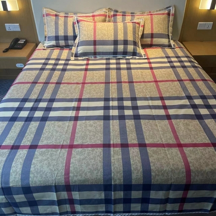 仟网汇 2025全棉老粗布蕾丝花边三件套（无纺布手提包装） 巴宝格