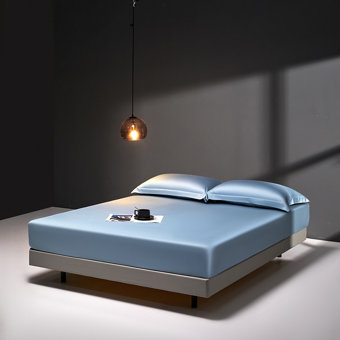 91家纺网 家纺一手货源 找家纺 秀色2025新款高端纯棉床笠单件全棉全包床套三件套100s新疆长绒棉酒店床垫保护套 梦易-郁兰