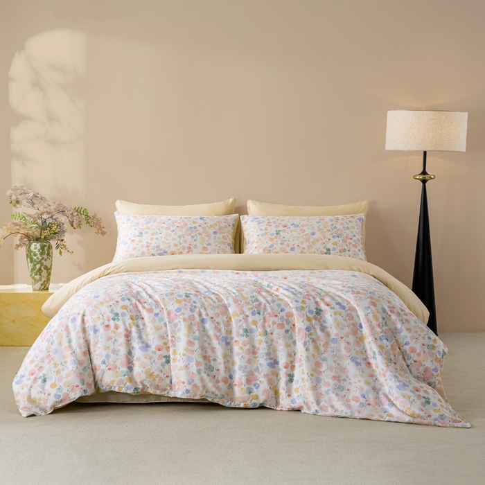 91家纺网 家纺一手货源 找家纺 帅露家纺 2025新款50S莱赛尔天丝印花四件套 含依