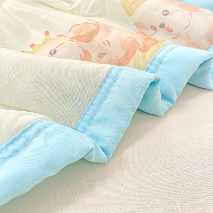 91家纺网 家纺一手货源 找家纺 顺顺家纺 2025新款凉感丝印花夏被空调被 汽车小狗