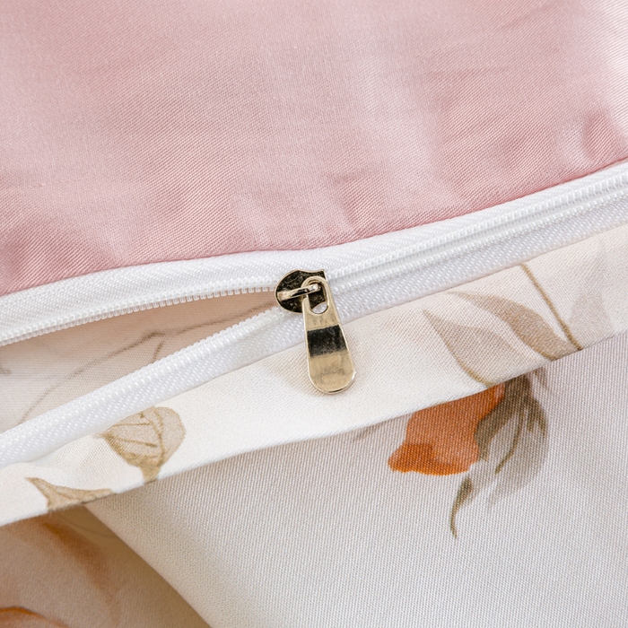 91家纺网 家纺一手货源 找家纺 帅露家纺 2025新款50S莱赛尔天丝印花四件套 花艺盈香-粉