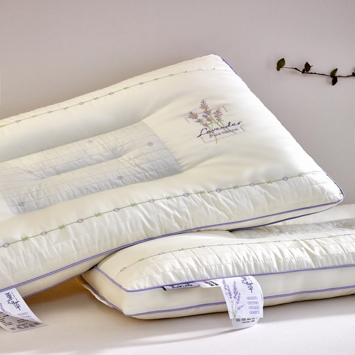 91家纺网 家纺一手货源 找家纺 爱尚家枕芯 2025新款薰衣草舒适承托养颈枕枕头枕芯 白（48*74cm/只）