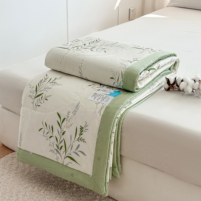 91家纺网 家纺一手货源 找家纺 瑜珠家纺 2025新款里外全棉棉花夏被 熊猫仔仔