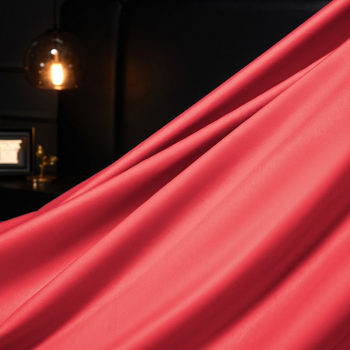 91家纺网 家纺一手货源 找家纺 秀色2025新款A类高端100s新疆长绒棉纯棉床单单件全棉单人贡缎加厚被单三件套 莫奈-海棠红