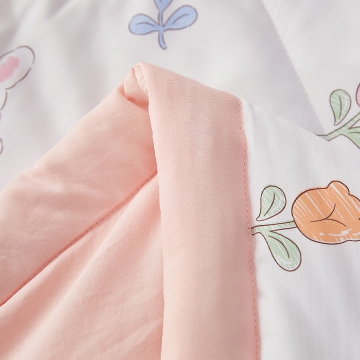 91家纺网 家纺一手货源 找家纺 中国龙家纺 2025新款舒爽柔小棉夏被被子被芯 玫瑰花语