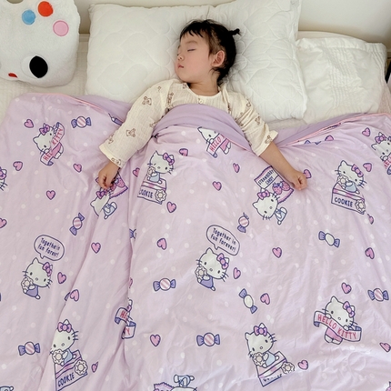 兜米家居 2025夏季新品三丽鸥深睡双感针织凉感空调被夏被 糖果凯蒂猫