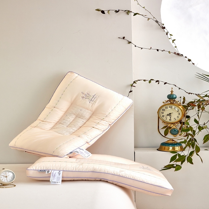 91家纺网 家纺一手货源 找家纺 爱尚家枕芯 2025新款薰衣草舒适承托养颈枕枕头枕芯 粉（48*74cm/只）