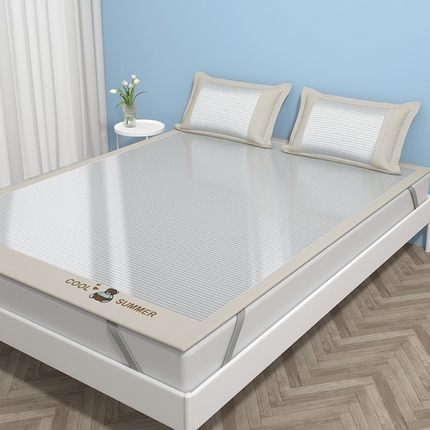 91家纺网 家纺一手货源 找家纺 （总）绒艺席业 2025新款A类抗菌冰丝凉席系列-小冰熊款