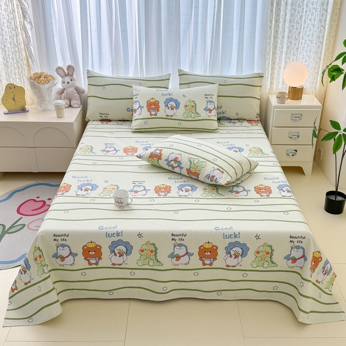 91家纺网 家纺一手货源 找家纺 仟网汇 2025新款老粗布床单粗布凉席老粗布单床单枕套单品 萌宠